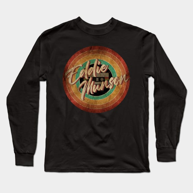 Eddie Munson Vintage Circle Art Long Sleeve T-Shirt by antongg